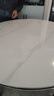 丰舍 餐桌 可变圆桌伸缩折叠实木岩板餐桌椅组合现代轻奢餐桌餐厅饭桌 黑白色-雪山白岩板-101皮椅 【1.20米】 一桌6椅 实拍图