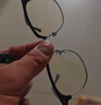 蔡司（ZEISS）镜片近视眼镜框男半框防蓝光辐射可配带散光度数眼睛女钛合金镜架 简约款 黑银 配colorein镜片防蓝光 无度数 实拍图