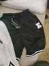 策息短裤男夏季美式运动健身篮球裤子男生宽松冰丝速干男士五分大裤衩 白色+黑色 XL -建议110-130斤左右 实拍图
