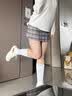 猫人（MiiOW）四角裤女内裤纯棉高腰平角裤隐形安全裤内裤二合一女士打底裤 紫+肤【内裤安全裤收腹裤】 2条 L 【建议重100-120斤】 实拍图
