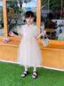 玫初莎女童夏款国风连衣裙2026新款夏季洋气时髦儿童汉服公主裙女孩裙子 杏色 150 【建议身高145cm左右】 实拍图