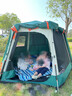 荒野部落大帐篷多人防雨户外帐篷加厚5-6-8人黑胶防晒全自动铝杆双层速开 墨绿色升级大款(全铝杆) 实拍图