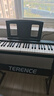 特伦斯折叠钢琴88键便携式电钢琴成人儿童电子琴重力度键盘V30pro钢琴 炫酷黑+专用琴包+Z型琴架 实拍图