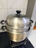 九阳（Joyoung）蒸锅不锈钢双层蒸锅蒸鱼蒸馒头包子家用不锈钢蒸蒸笼大容量28CM 实拍图