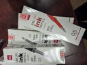 得力（deli）臻顺滑中性笔签字笔 0.5mm子弹头按动笔水笔 办公用品 黑色 12支/盒S08 实拍图