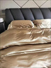 进出口重磅真丝四件套100桑蚕丝床单高级感被套双面丝绸床上用品4 香槟金【顺丰速发+会员礼盒】 1.5m 床单款 四件套-被套200*230cm 实拍图