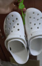 卡骆驰（CROCS）经典云朵洞洞鞋时尚百搭女鞋花园鞋沙滩鞋|206750 白色-100(含智必星) 38 (240mm) 实拍图
