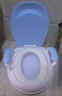 小哈伦儿童马桶婴儿坐便器婴幼儿尿盆小孩宝宝小便器3D软垫坐垫天蓝 实拍图
