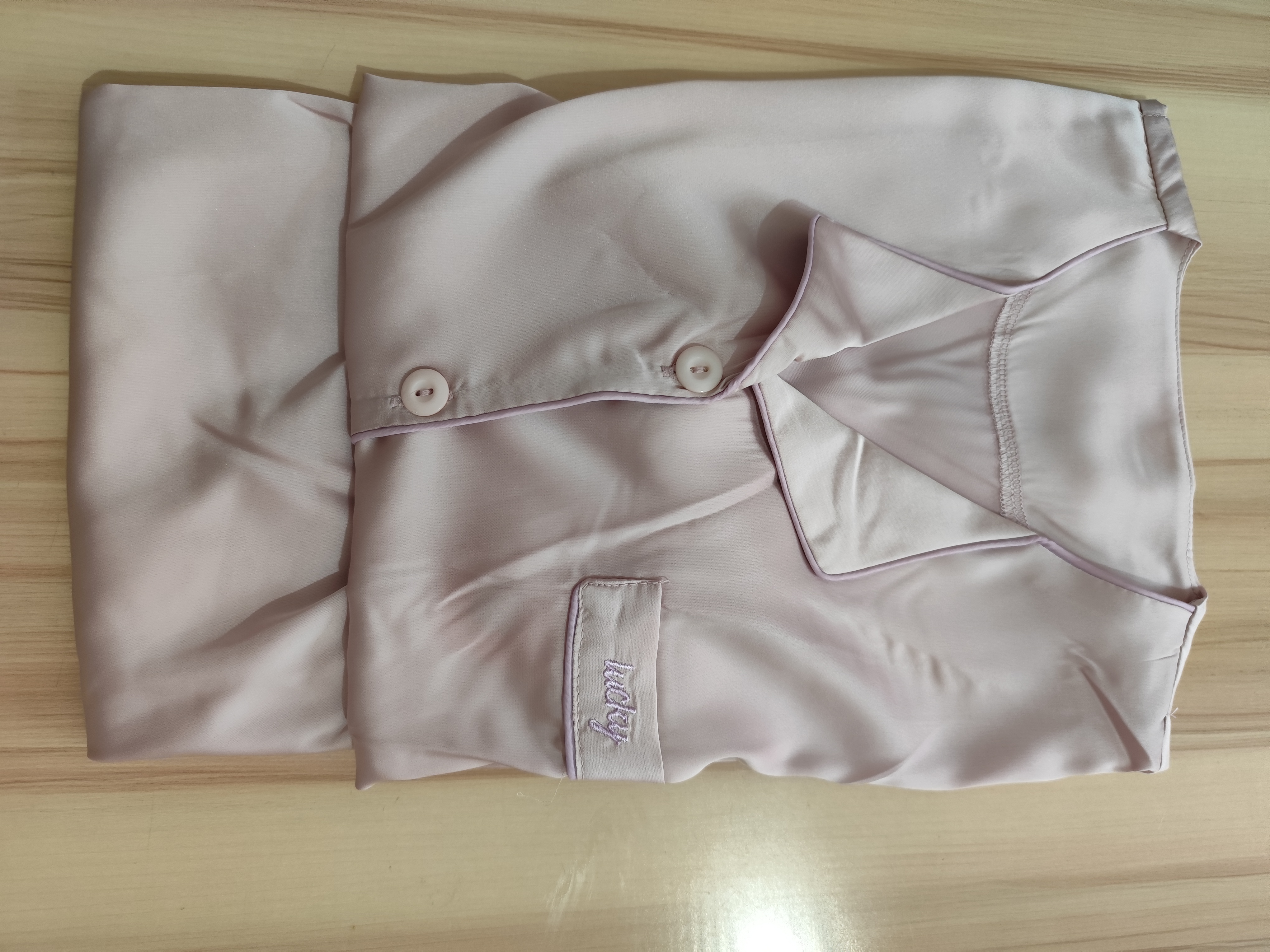 猫人情侣睡衣女夏季凉感冰丝短袖短裤缎面雪纺高级感家居服可外穿L 实拍图