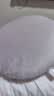 网易严选 太鼓抱枕 日式蓬软 柔软麂皮绒套面圆形靠枕 抱枕汽车护腰靠垫 腰果款*浅蓝色 宽度45cm 实拍图