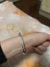 周大生足银手镯S990实心开口银手镯繁花送女友约31±1g 生日礼物 实拍图