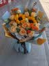 艾斯维娜鲜花速递向日葵混搭花束生日礼物全国同城配送 向日葵香槟韩式花束 实拍图