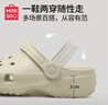 名创优品（MINISO）洞洞鞋女男夏季外穿沙滩凉鞋防滑厚底踩屎感包头凉拖鞋骨白38-39 实拍图