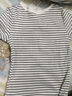 香影流苏条纹黑色t恤女短袖2026夏装新款宽松休闲风正肩圆领上衣 黑色 M 160/84A/95-110斤 实拍图