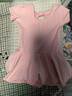 艾舞戈儿童舞蹈练功服女童芭蕾舞服中国舞跳舞裙短袖开档 粉色 120码 实拍图