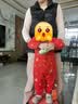 优奇婴儿连体衣四季新年红色衣服满月宝宝哈衣喜庆百天周岁爬爬服哈衣 实拍图