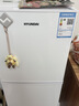 HYUNDAI（韩国现代）小冰箱迷你小型家用冷藏冷冻宿舍出租房办公室双开门二门电冰箱节能省电 118L白【行业热卖+店铺热卖】 实拍图