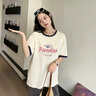 真维斯（Jeanswest）设计感小众短袖t恤女款夏季2026新款撞色纯棉半袖打底衫休闲上衣 实拍图
