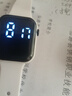 其他品牌高颜值LED手表时尚方形学生科技感超强夜光数字个性运动 太空白 实拍图