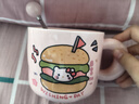 可爱fufu生日蛋糕马克杯带盖勺陶瓷杯送女生高颜值有意义生日礼物 汉堡生日蛋糕杯+勺1个350ml 实拍图