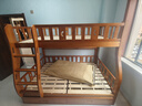 临稚胡桃木 儿童上下床实木高低床双层床上下铺床两层木床子母床 爬梯款 上铺宽1.15米下铺宽1.35米 实拍图