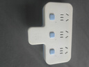 公牛（BULL）插座扩展器一转多/一转三插座/转换插头/转换器/插排/插线板 适用卧室、厨房  3位分控 蓝白 实拍图