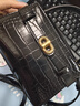 CHARLES&KEITH鳄鱼纹凯莉包手提斜挎婚包包女包生日礼物CK2-50270880-1 Black黑色 S 实拍图