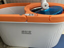 洁仕宝旋转拖把桶套装42cm5布液压杆免手洗一拖净双驱动拖布洗脱一体 实拍图