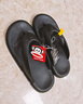 大嘴猴（paul frank）人字拖男士夏季软底沙滩鞋女士夹趾室内居家凉拖鞋 黑色 44-45  实拍图