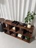 小匠材书架实木落地一体格子柜客厅家用书柜简易收纳置物架古檀色8格柜 实拍图