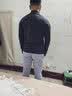 JEANSWEST LIFE真维斯运动上衣男款春秋季宽松速干衣男黑色半拉链大码长袖T恤男 实拍图