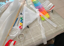 爱吃鱼（aichiyu）儿童空白涂鸦DIY风筝自制风筝材料包手绘手工涂填色手工制作风筝 实拍图
