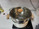 小熊（Bear）0涂层钛陶瓷汤锅+蒸笼 24cm奶锅炖锅蒸锅燃气灶通用JG042-P03 实拍图
