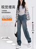 婧麒（JOYNCLEON）孕妇裤夏季休闲外穿打底阔腿牛仔裤小个子 复古蓝XXL jyk26751 实拍图