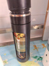 恩尔美（nRMEi）水杯男士大容量茶杯便携车载办公防摔耐高温茶水分离泡茶玻璃杯子 商务黑520ml【茶水分离+提绳】 实拍图
