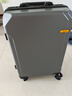 双星（doublestar）行李箱拉杆箱男次日达可登机箱大容量学生铝框密码箱旅行箱皮箱子 深灰色【加厚铝框可坐可踩】 20英寸  小型可上飞机-加厚箱体 实拍图