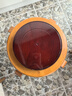 伊莲 旋转仿红木木质圆形花盆花瓶底座 奇石佛像摆件底座 底托盘 直径22CM 实拍图