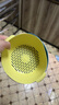 双层塑料洗菜盆沥水篮子厨房神器多功能客厅家用水果盘洗水果菜篮 青黄色 1个 实拍图