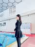 361°泳衣女分体长袖长裤潜水冲浪服泡温泉装备防晒裙式游泳套装 实拍图