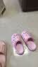 迪士尼儿童拖鞋女童洞洞鞋四季女童拖鞋防滑洗澡凉鞋两穿DIY鞋花F2715F 实拍图