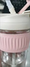 乐扣乐扣（LOCK&LOCK）咖啡杯耐热玻璃水杯子男女学生便携式双饮吸管杯随手杯500ML粉色 实拍图