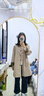 红袖日系卡其风衣春季新款女装插肩宽松显瘦撞色翻领高级感气质长外套 卡其038 XL 实拍图