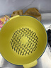 双层塑料洗菜盆沥水篮子厨房神器多功能客厅家用水果盘洗水果菜篮 青黄色 1个 实拍图