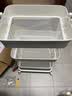宜家（IKEA）拉斯克家居小推车置物架移动茶水桌书包架客厅厨房收纳架 白色带盖大号 35*45*77cm 实拍图