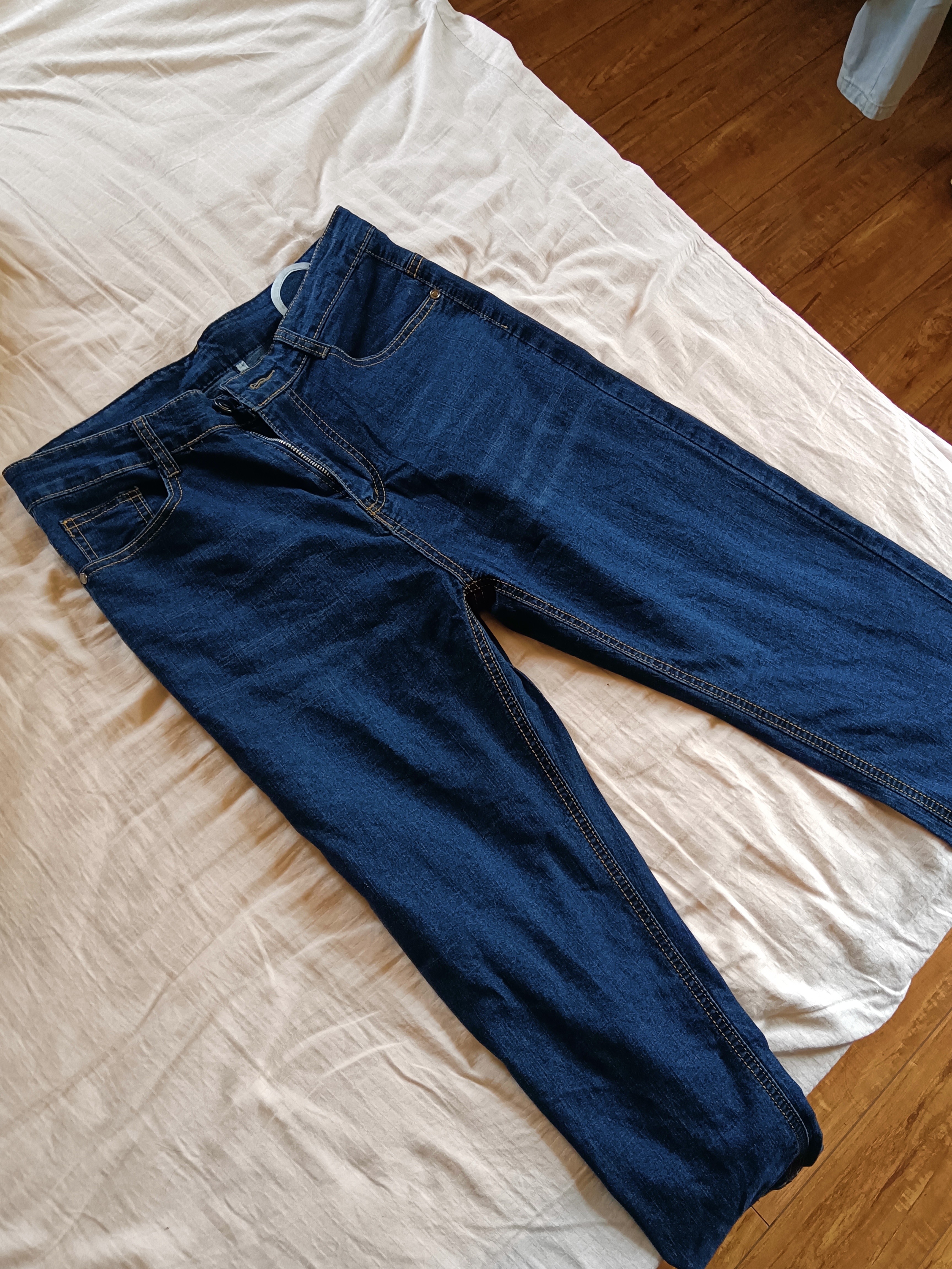 啄木鸟（TUCANO）牛仔裤男士夏季薄款商务休闲时尚百搭弹力修身长裤子男装黑蓝 31 实拍图