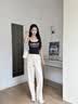 安踏（ANTA）自由裤丨高智感cleanfit弯刀裤女裤2026新款加绒保暖潮流阔腿裤 【挺括弯刀裤】雪樱白-2 立体剪裁 商务百搭 M (女165) 实拍图