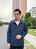 罗蒙（ROMON）外套夹克男士潮流时尚商务休闲棒球服立领上衣男装KJ11黑XL 实拍图