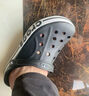 卡骆驰（CROCS）贝雅卡骆班洞洞鞋轻便耐磨一脚蹬休闲鞋女鞋时尚沙滩鞋|205089 黑色/白色-066 39 (240mm) 实拍图