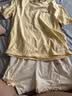 名创优品（MINISO）运动套装女夏季2026年新款纯棉短袖小个子休闲夏装搭配一整套女装 鹅黄+奶白(幸运爱心) L 165(显瘦遮肚子) 实拍图
