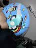 NEVA3C认证儿童头盔男女孩夏季电动车摩托车卡通可爱宝宝安全帽 A类新国标蓝色彩虹超人 实拍图